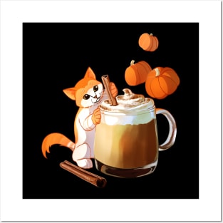 Purrfect Pumpkin Spice Posters and Art